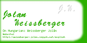 jolan weissberger business card